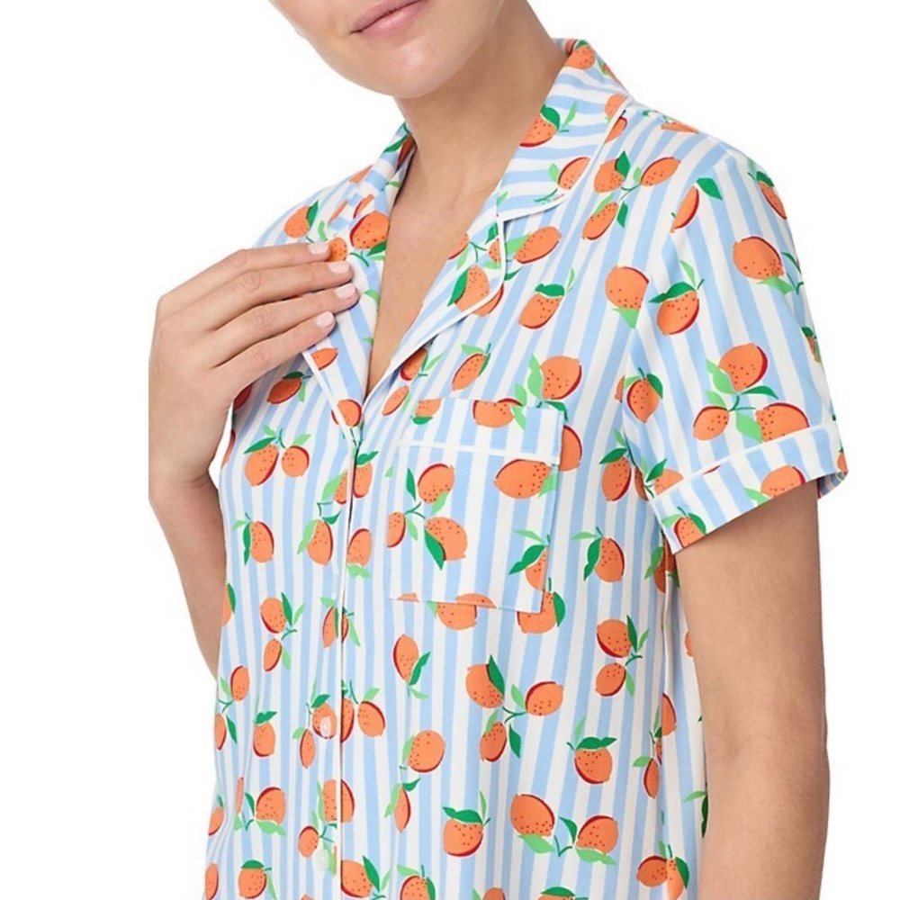 NWT Super cute 🍊Kate Spade Cropped Printed Pajama Set Size Large - Picture 5 of 5